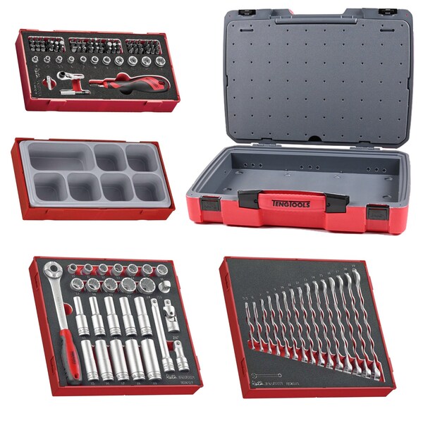 120 Piece 1/2 Inch Drive Socket, Wrench & Bit Foam Kit